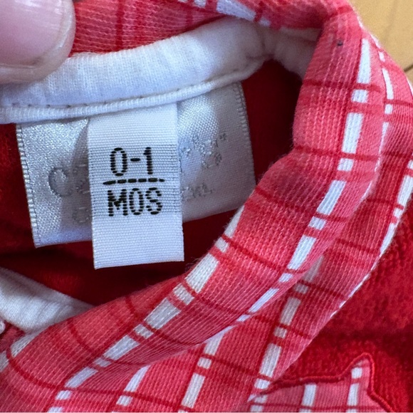 Vintage Carters Classic baby sweater Red Cats Embroidered Newborn 0-1 months - Picture 6 of 9